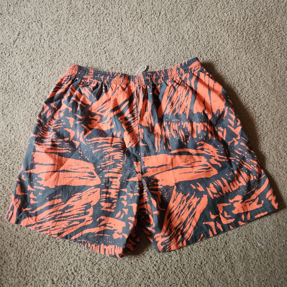 Vintage Mens Hobie Orange and Gray Swim Shorts Size L - Picture 2 of 7